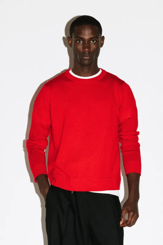 Hauser 90s Fit Crewneck Sweater  |  Red sold by California Arts