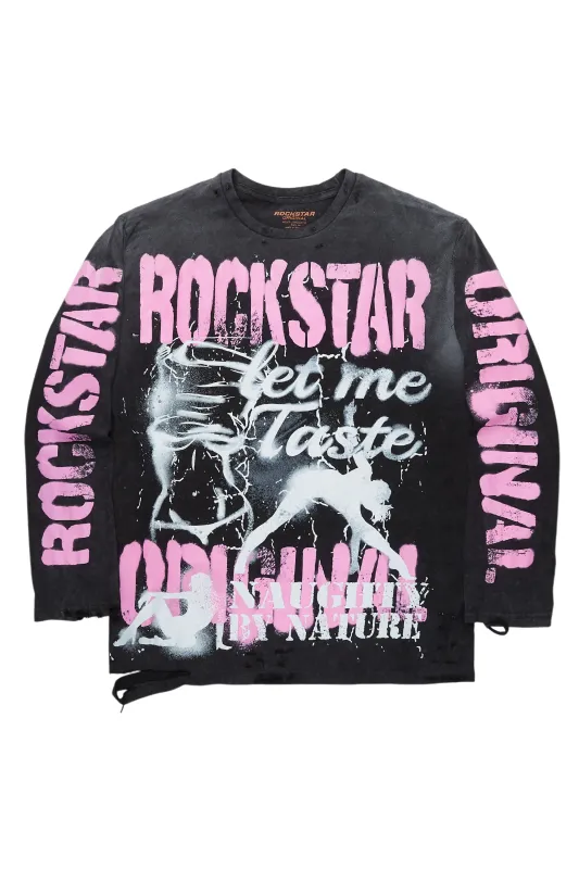 Strip Army Vintage Black Long Sleeve Graphic T-Shirt sold by Rockstar Original