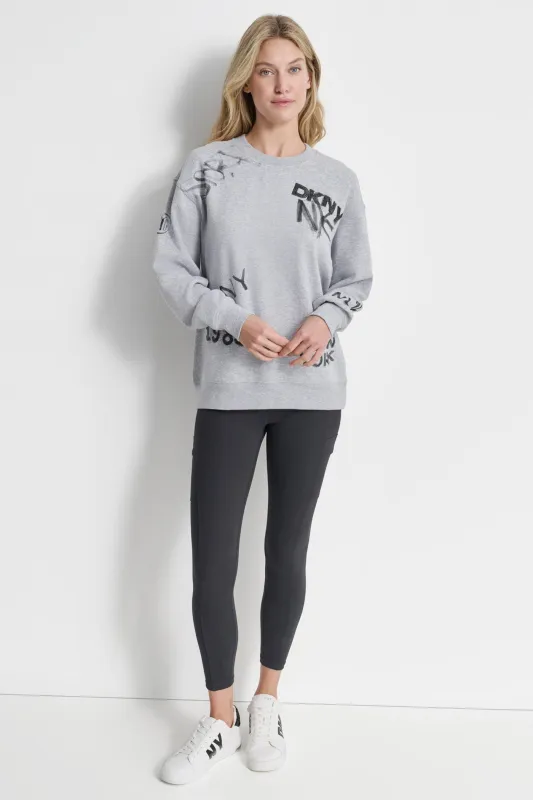 GRAFFITI LOGO CREWNECK sold by DKNY
