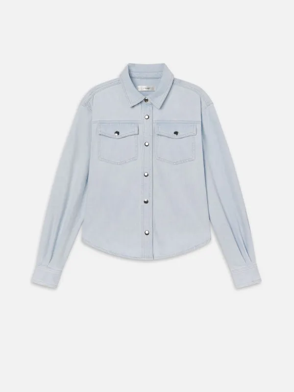 The Mainstay Shirt -- Misty sold by Frame Denim