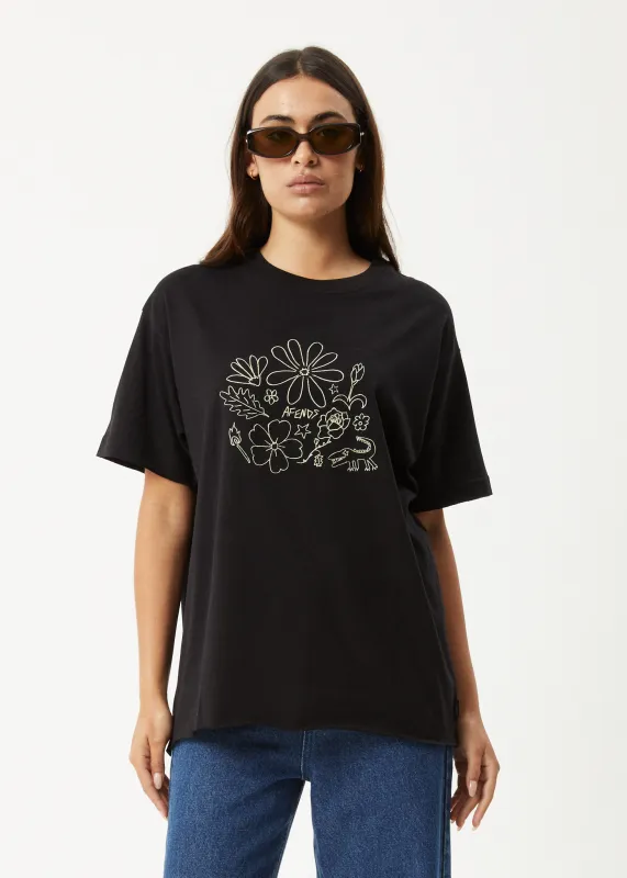 AFENDS Womens Shapes -  Oversized Tee - Black sold by Afends
