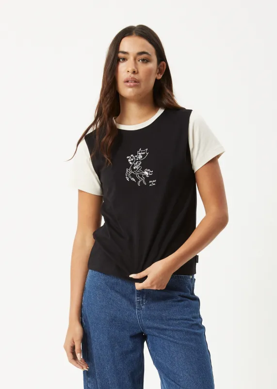 AFENDS Womens Karlee -  Regular Tee - Black sold by Afends