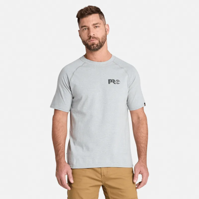 Men's Timberland PRO® Core Reflective Logo T-Shirt in Medium Grey Heather sold by Timberland