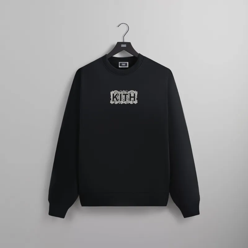Kith Floral Lace Nelson Crewneck - Black sold by Kith