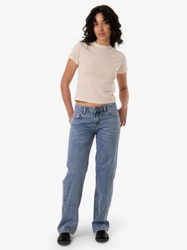 Saskia Low Rise Straight Jean  - Vintage Stone Blue sold by Thrills