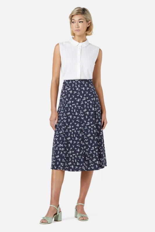 Lila Ditsy Midi Skirt sold by Modcloth