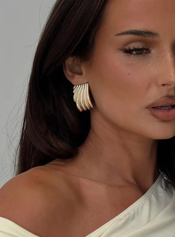 Precarious Earrings Gold sold by Princess Polly