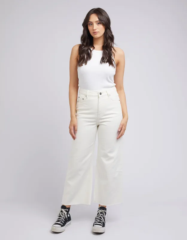 All About Eve Charlie High Rise Wide Leg Jean Vintage White sold by Shine On
