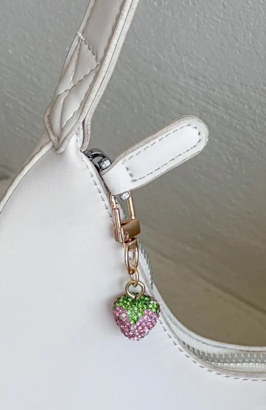 Stefanie Key Ring Pink Strawberry sold by White Fox Boutique
