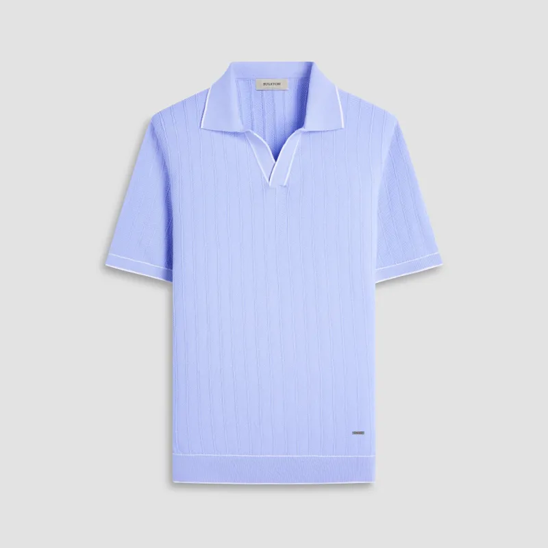 Wide Rib Short Sleeve Johnny Sweater sold by Bugatchi