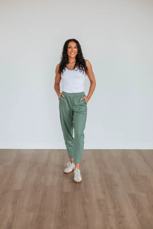 Seine Active Pants - Fern sold by Wild Oak Boutique