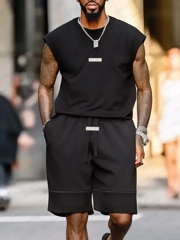 Casual Athletic Tank Top Shorts Set sold by Coofandy