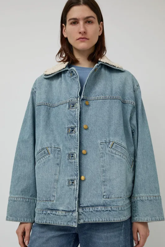 B Sides Stadium Jacket in Jac Wash Crochet Collar sold by No. 6