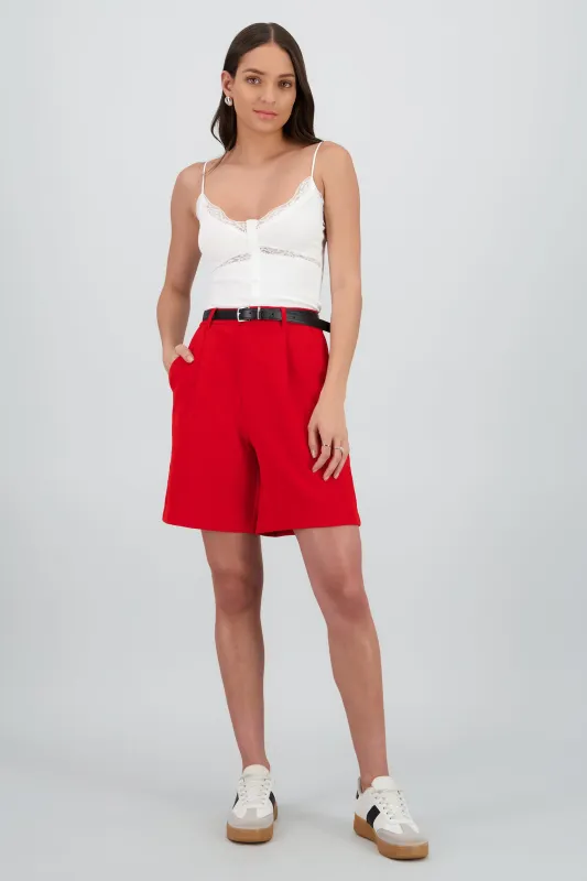 Shorts lisos amplios detalle cinturon sold by Shasa