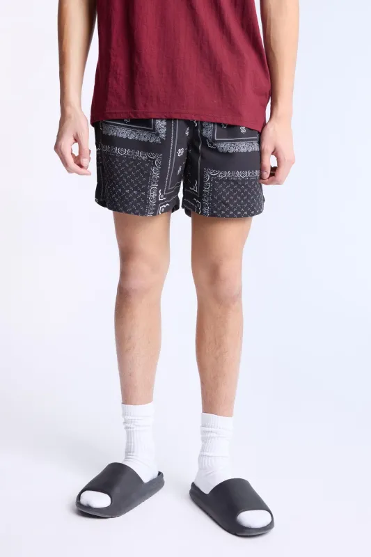 Bandana Printed 5.5" Swim Shorts sold by Bluenotes