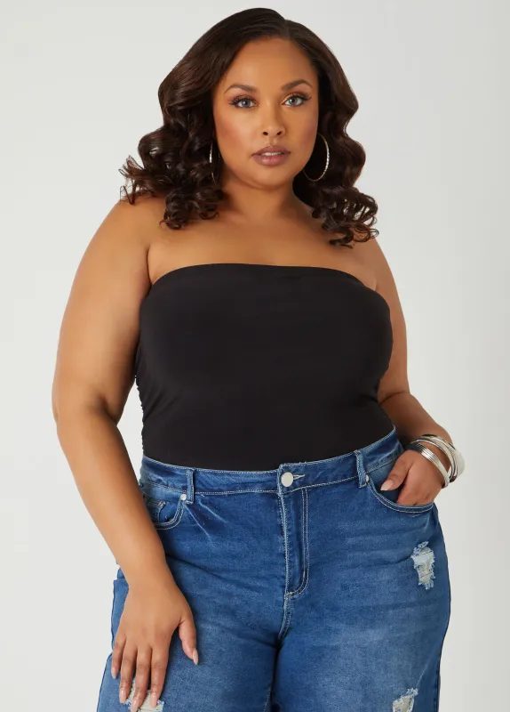 Ruched Tube Top sold by Ashley Stewart