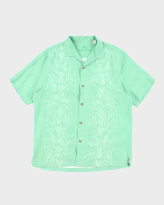 Vintage Tommy Bahama Floral Print Oversized Silk Shirt - L sold by Rokit