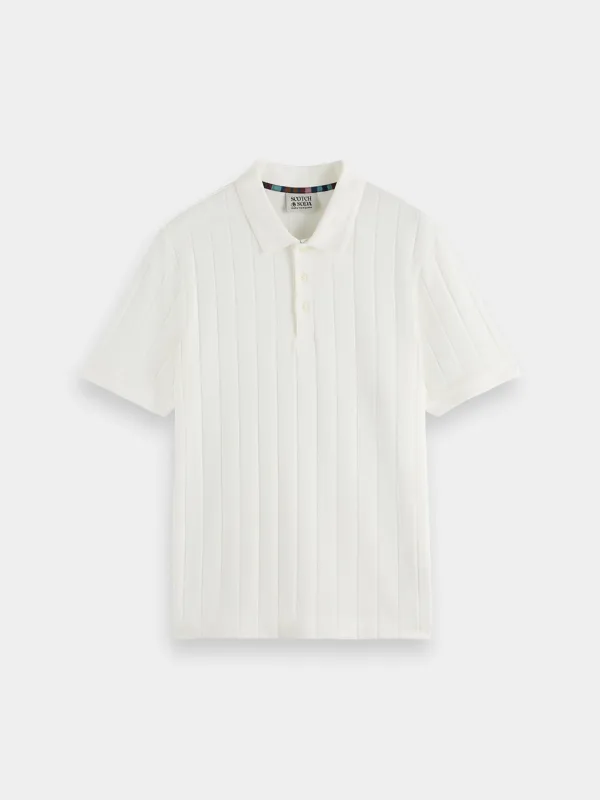 Rib knit polo sold by Scotch and Soda
