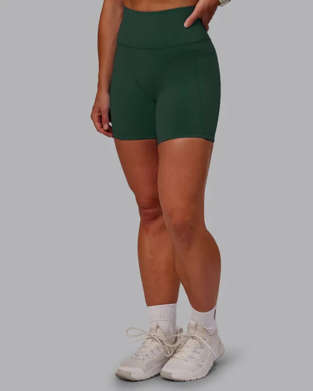 Fusion Ultra High-Rise 6" Short Pockets - Dark Moss sold by LSKD