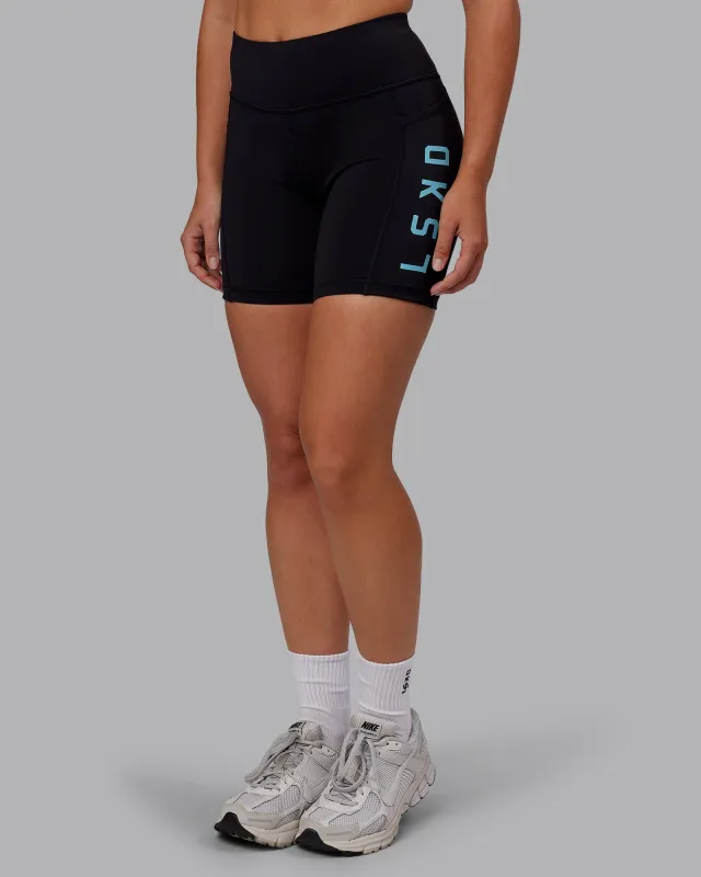 Rep Ultra High-Rise 6" Short Pockets - Black-Retro Blue sold by LSKD