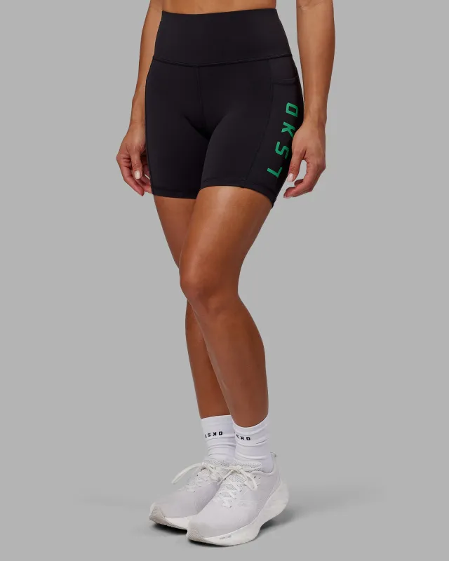 Rep Ultra High-Rise 6" Short Pockets - Black-Impact Green sold by LSKD