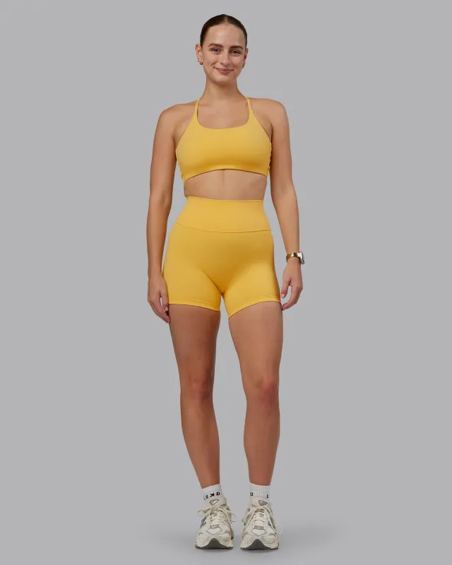 Fusion Ultra High-Rise 4" Short - Banana Cream sold by LSKD
