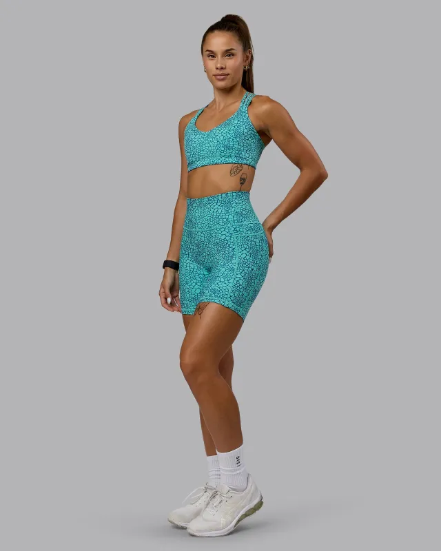 Fusion Ultra High-Rise 6" Short Pockets - Aquatic Awe Vitality Print sold by LSKD