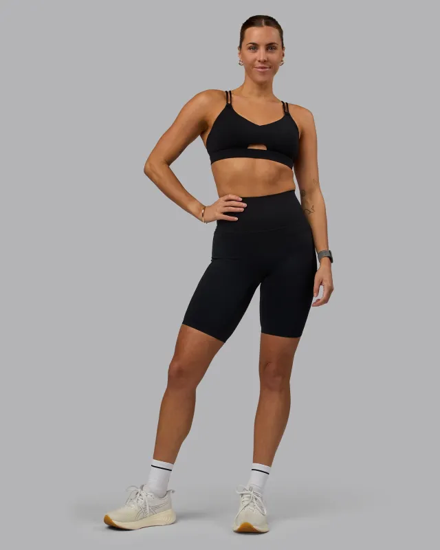 Elixir Ultra High-Rise 9" Short Pockets - Black sold by LSKD
