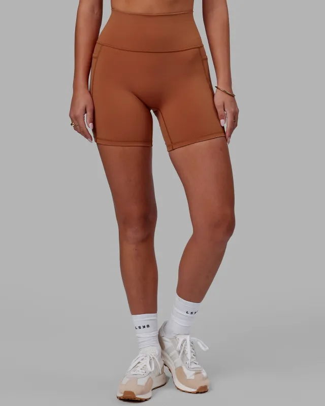 Fusion Ultra High-Rise 6" Short Pockets - Hazel sold by LSKD