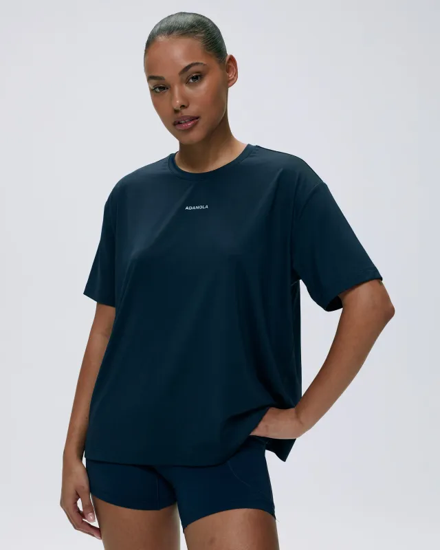 Mesh Active T-Shirt - Navy Blue sold by Adanola