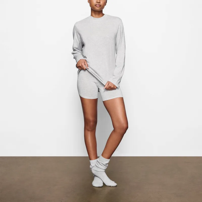 SKIMS Long Sleeve T-Shirt | Grey | XS | Boyfriend sold by SKIMS