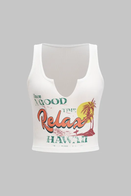 Brevprint tank top sold by Micas