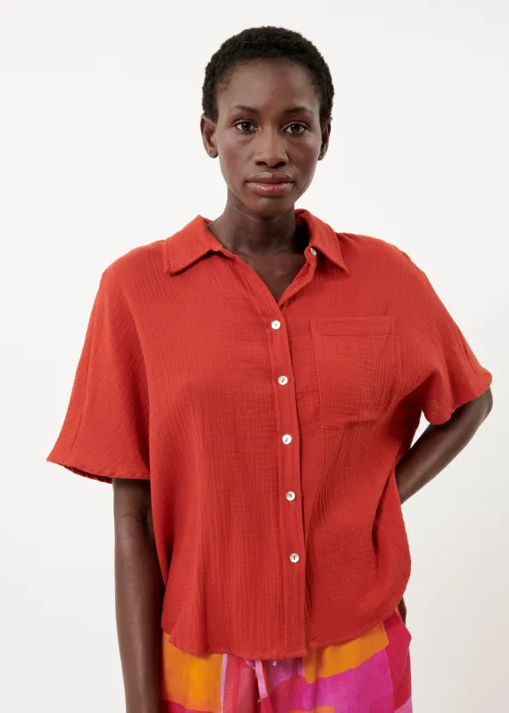 Chemise ELANORE Brique sold by FRNCH