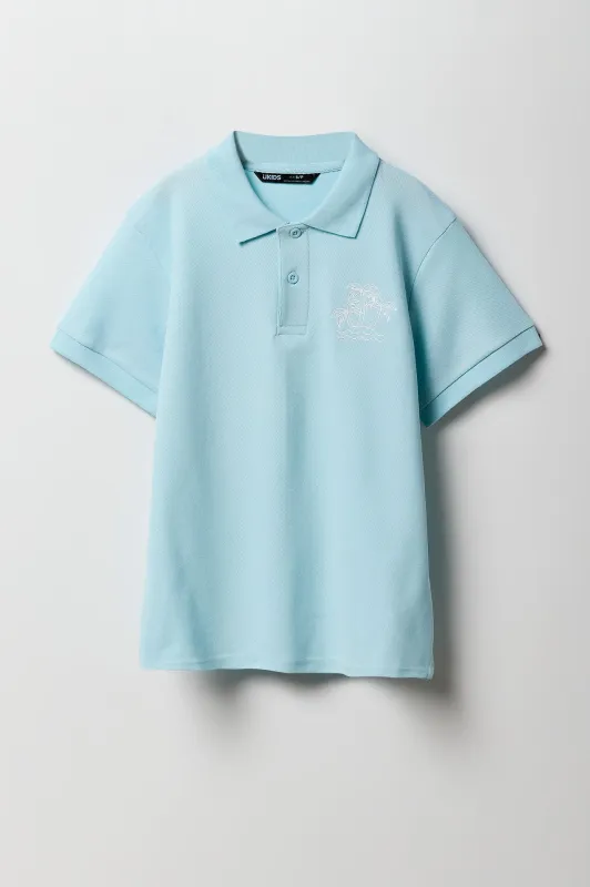 Boys Palm Tree Embroidered Polo sold by Urban Planet
