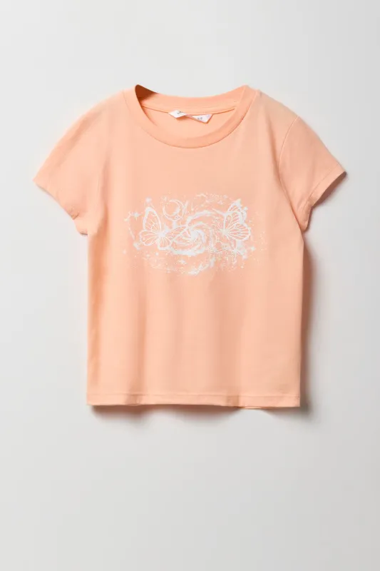 Girls Butterfly Graphic T-Shirt sold by Urban Planet