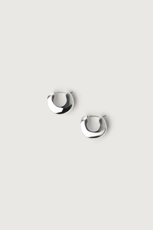 THICK HUGGIE HOOP EARRINGS sold by OAK AND FORT