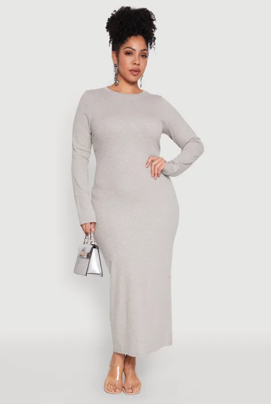 Plus Size Daisy Long Sleeve Maxi Dress sold by Rainbow