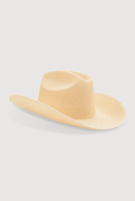 Solid Straw Cowboy Hat sold by Rainbow