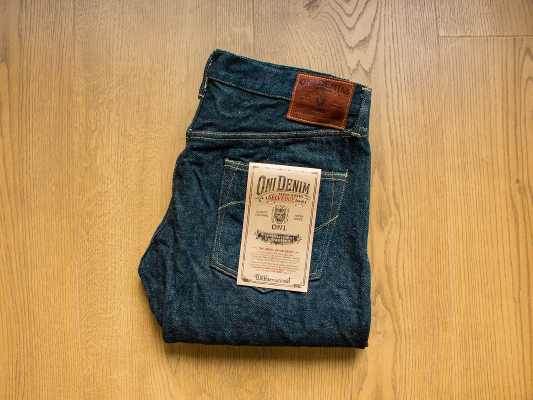 【ONI DENIM】622ZR-KAB Secret Denim 20oz 鬼秘歌舞伎布邊低腰修身錐形牛仔褲 sold by Blue Beach Denim