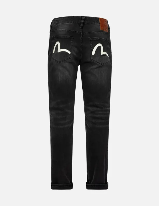 Seagull Print Flex Skinny Denim Jeans #2028 sold by Evisu