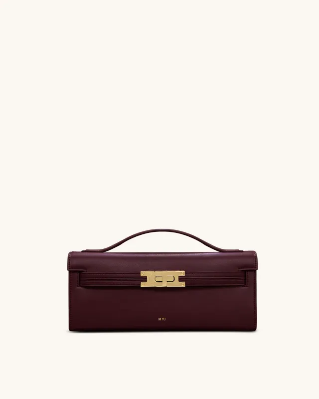 Bria Structured Top Handle Bag - Deep Burgundy sold by JW PEI
