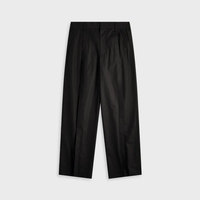 Marni Compact Cotton Poplin Classic Trouser - Black sold by Kith