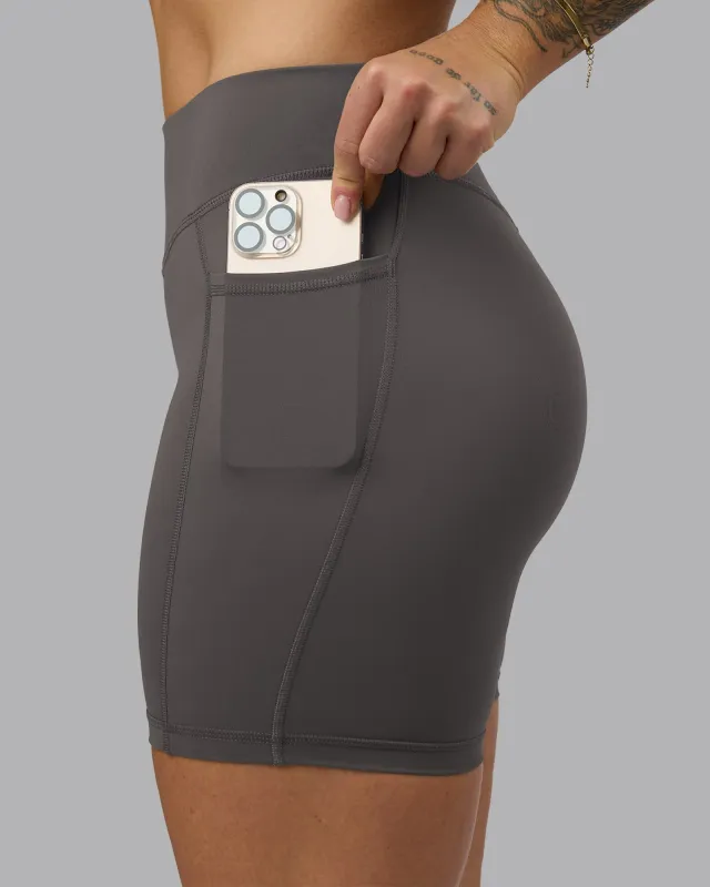 Elite High-Rise 6" Short Pockets - Dark Storm sold by LSKD