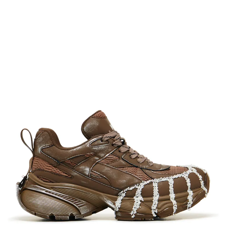 Forest Lines Mega Chunky Trainers- Brown sold by Koi Footwear