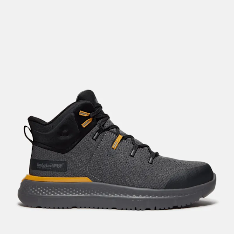 Timberland Men's Intercept Mid Steel Toe Work Sneaker in Dark Grey Ripstop sold by Timberland