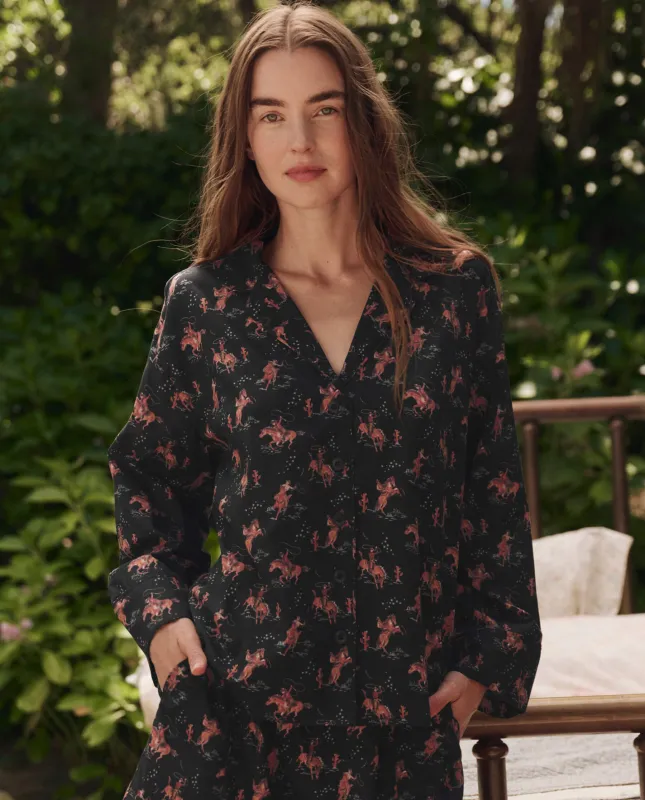 The Pajama Shirt. -- Navy Cowboy sold by THE GREAT.