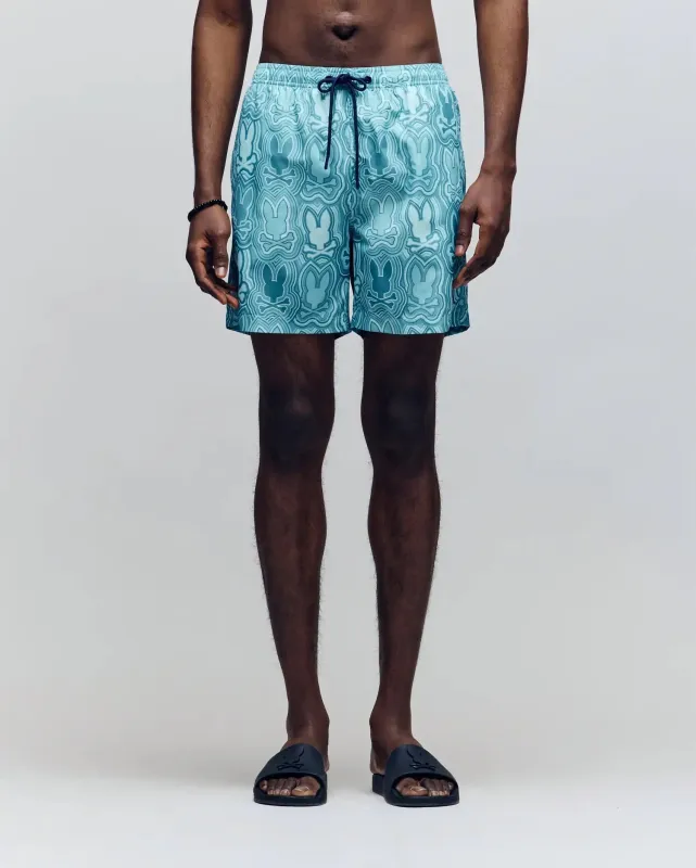 MENS CHUCK ALL OVER PRINT LIGHTWEIGHT SWIM TRUNK - MB1000003 sold by Psycho Bunny