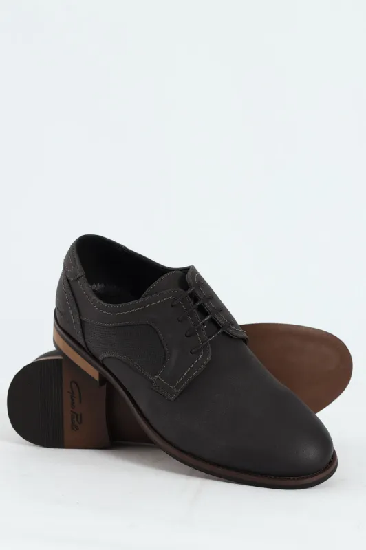 Distressed Look Smart Casual Shoe - Charcoal sold by Edgars