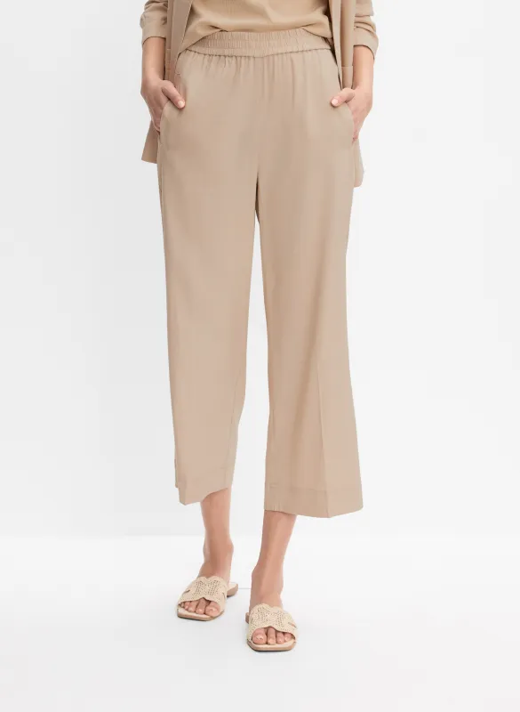Cropped Linen-Blend Pants sold by Melanie Lyne