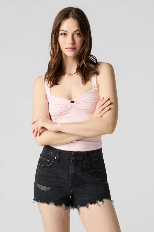 Black Wash Distressed Vintage Denim Short sold by Urban Planet
